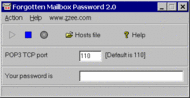 Forgotten Mailbox Password screenshot